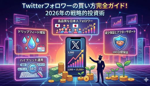Twitterフォロワーの買い方完全ガイド！2026年の戦略的投資術