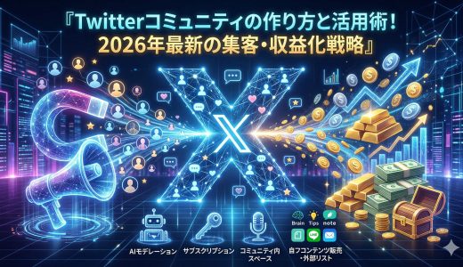Twitterコミュニティの作り方と活用術！2026年最新の集客・収益化戦略
