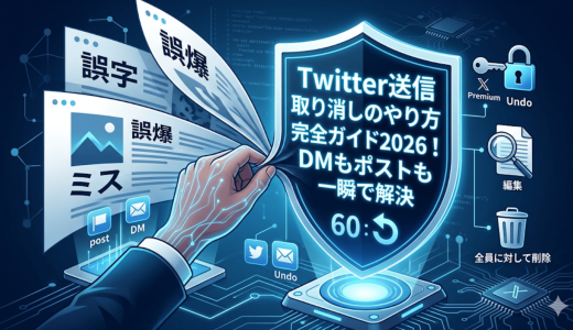 Twitter送信取り消しのやり方完全ガイド2026！DMもポストも一瞬で解決